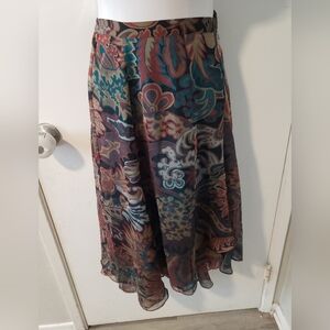 Coldwater Creek Multicolor A-Line Skirt